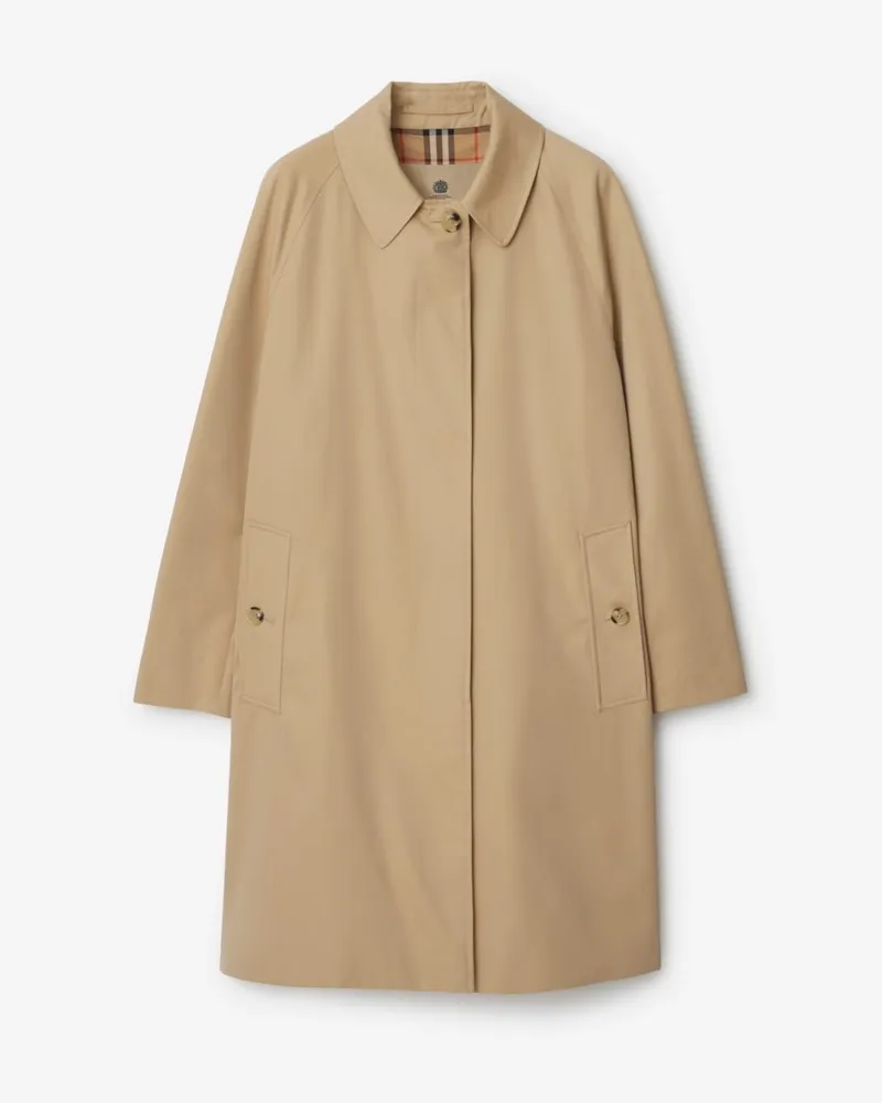 Burberry Mittellanger Heritage-Car Coat „Camden“ , Size Honey