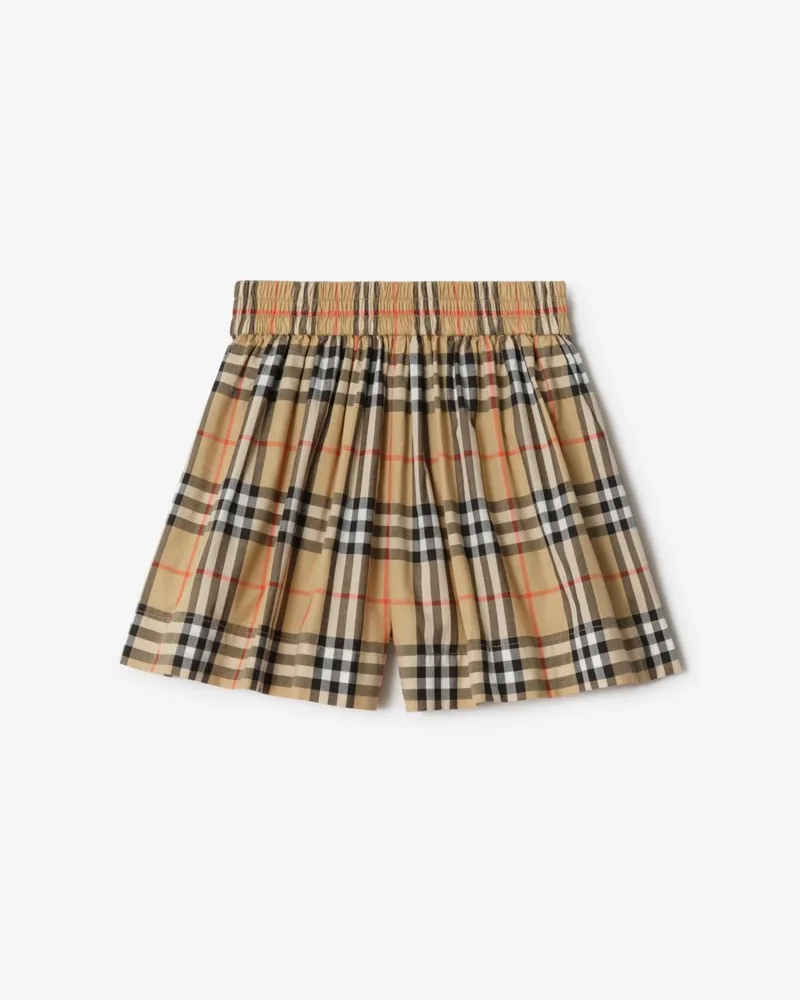 Burberry Baumwollshorts in Check , Size Sand-beige