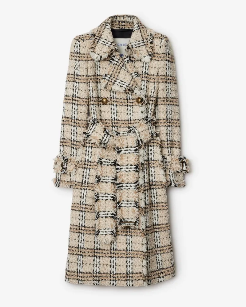 Burberry Bouclé-Mantel in Check String