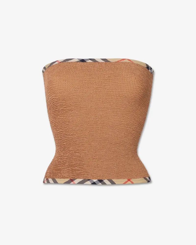 Burberry x Hunza G Schwimmrock „Devyn“/Tube-Top , Size Metallic-cocoa