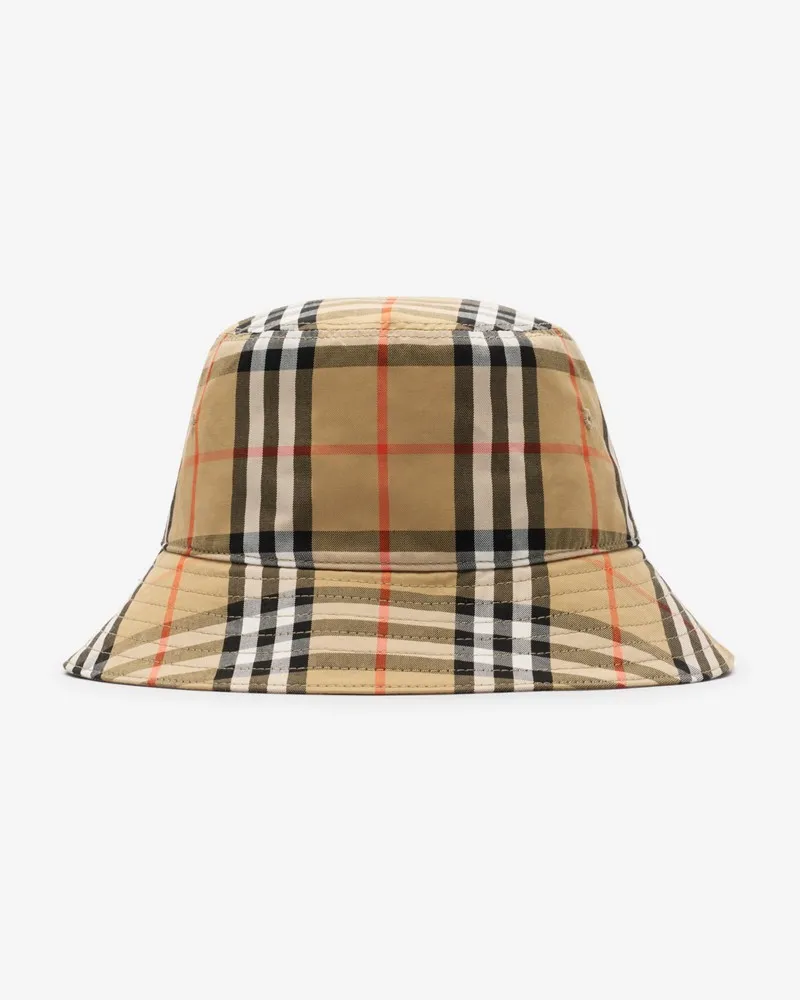 Burberry Baumwoll-Fischerhut in Check , Size Sand