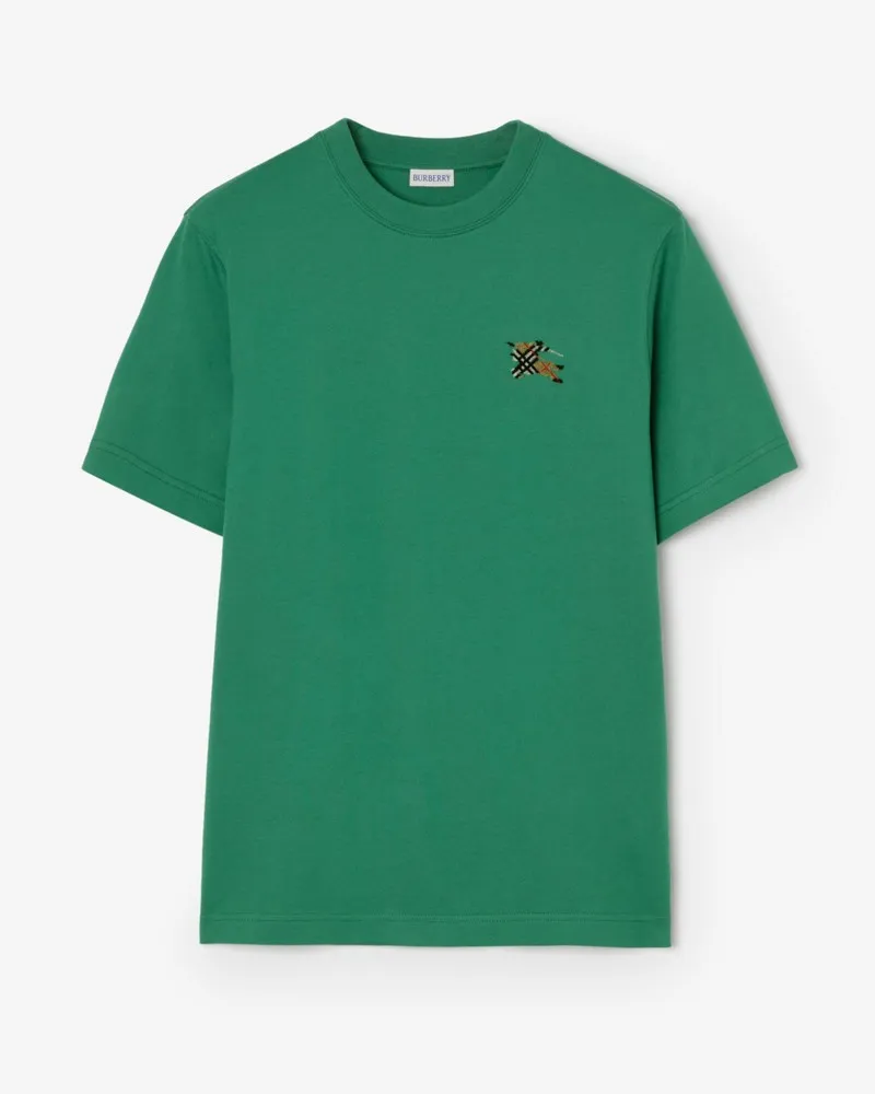 Burberry Baumwoll-T-Shirt , Size Jade-grün