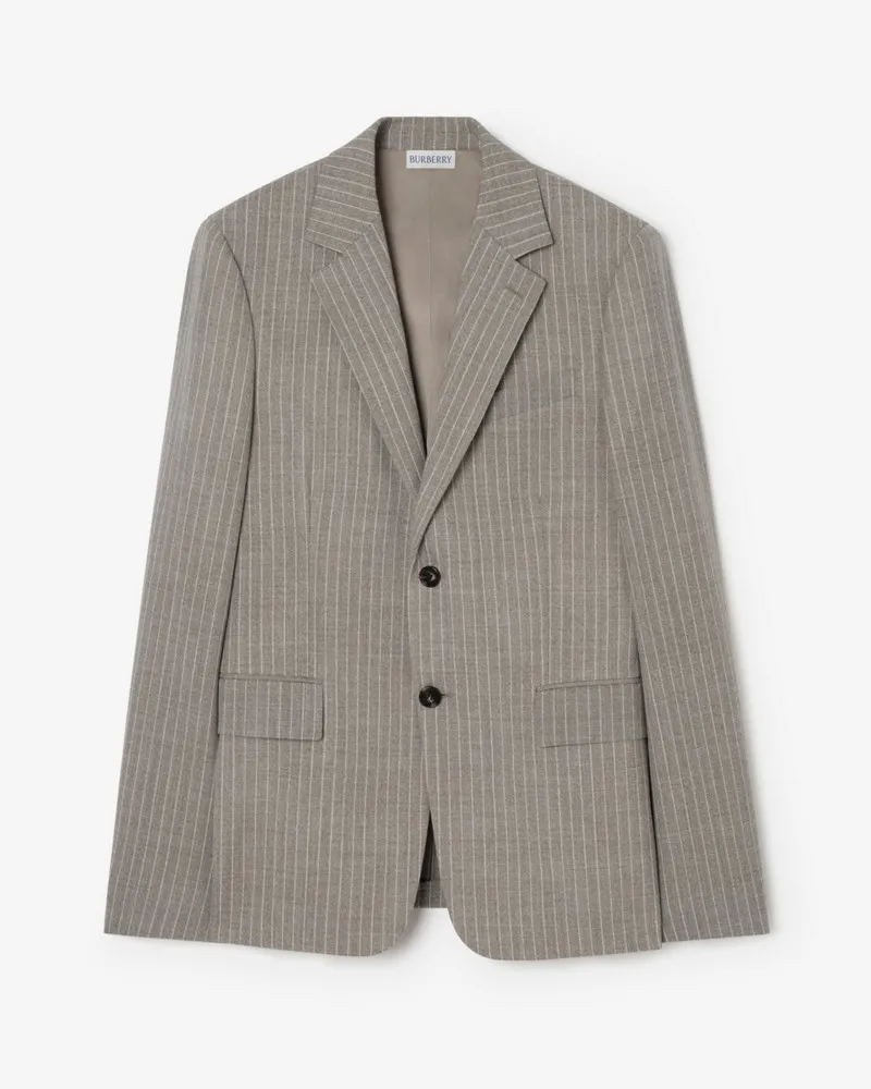 Burberry Wolljackett „Sloane“ mit Nadelstreifen , Size Soil