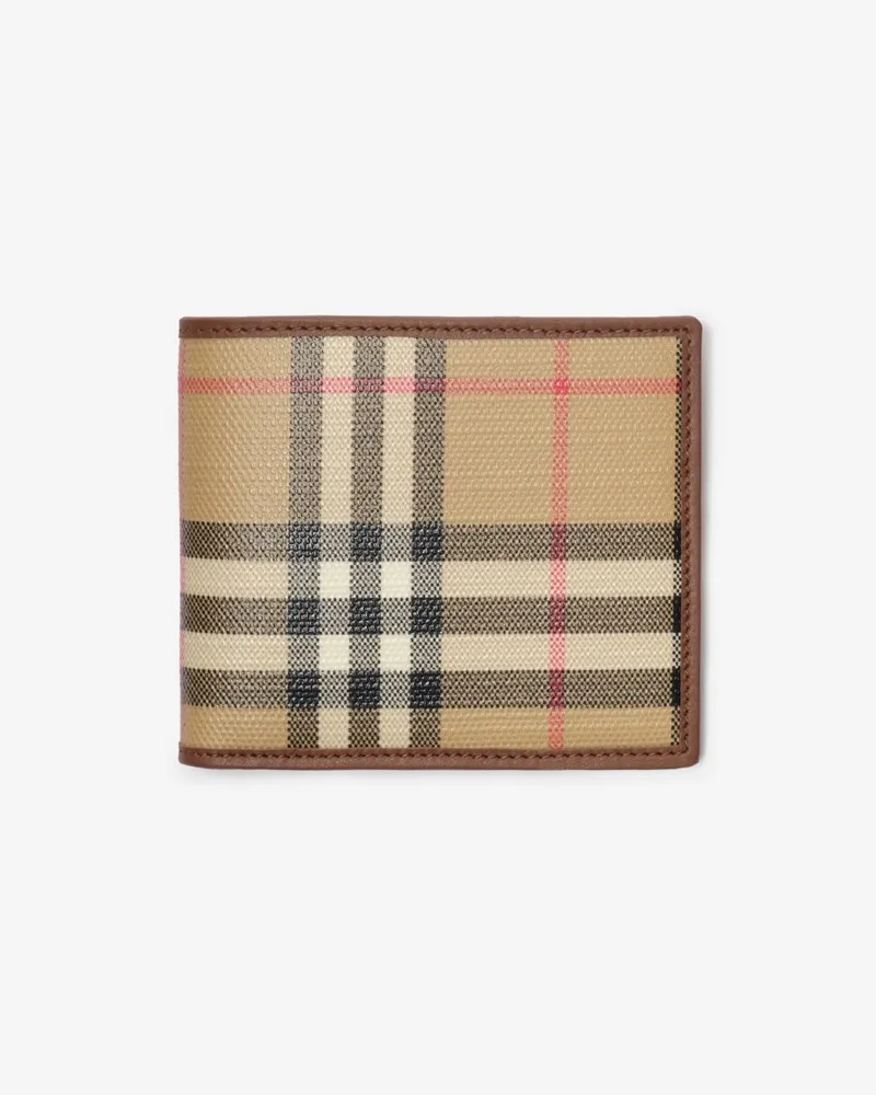 Burberry Faltbrieftasche in Check Vintage-beige