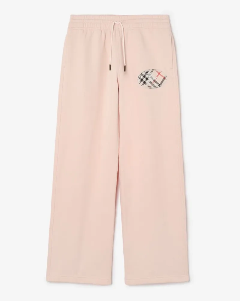 Burberry Baumwoll-Trainingshose mit Knight Stamp in Check Compact