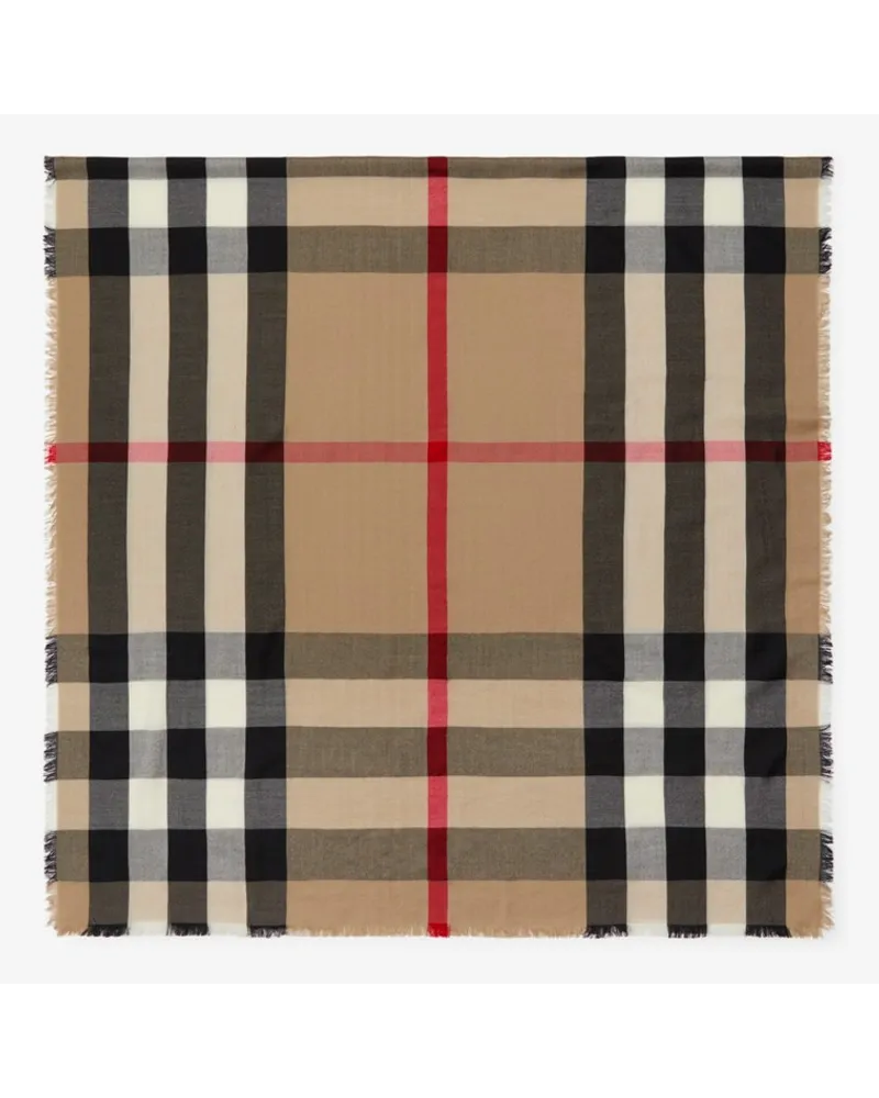 Burberry Kaschmirschal in Check Vintage-beige