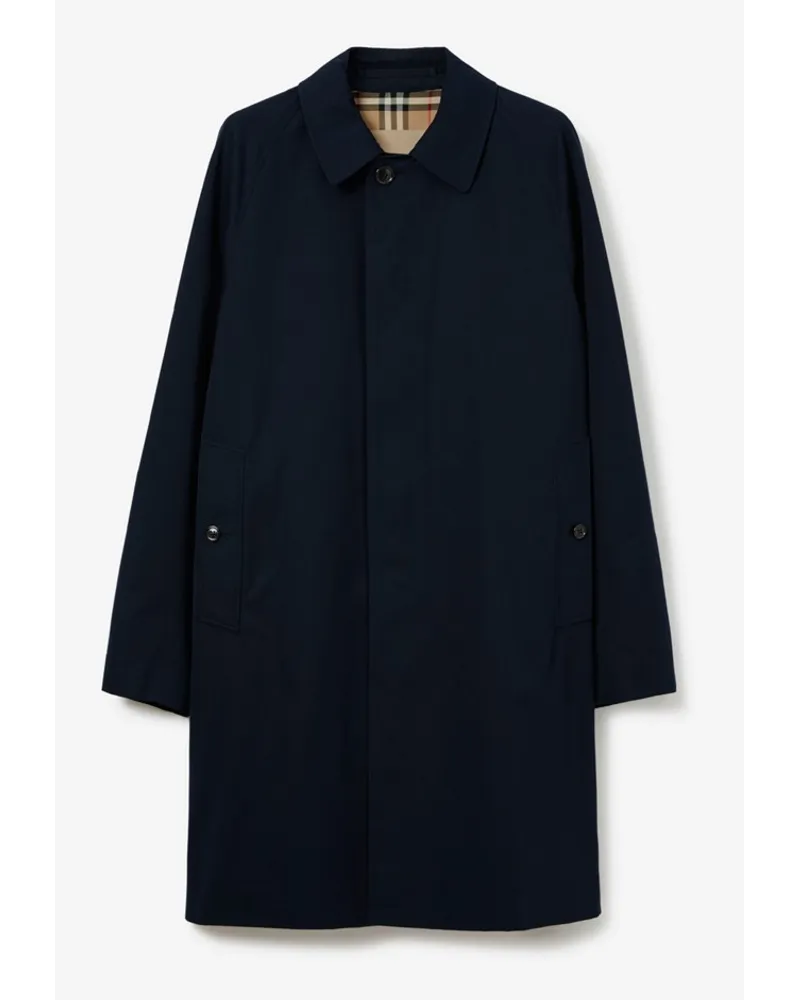 Burberry Mittellanger Heritage-Car Coat „Camden Kohleblau