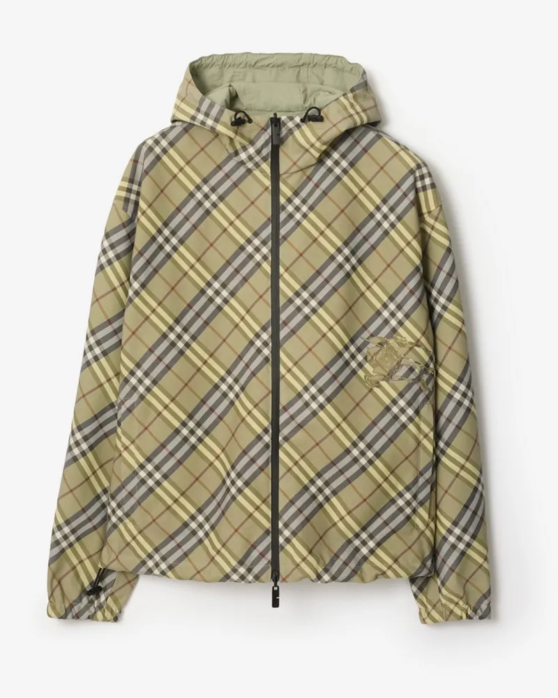 Burberry Wendbare Kapuzenjacke in Check Glade-grün