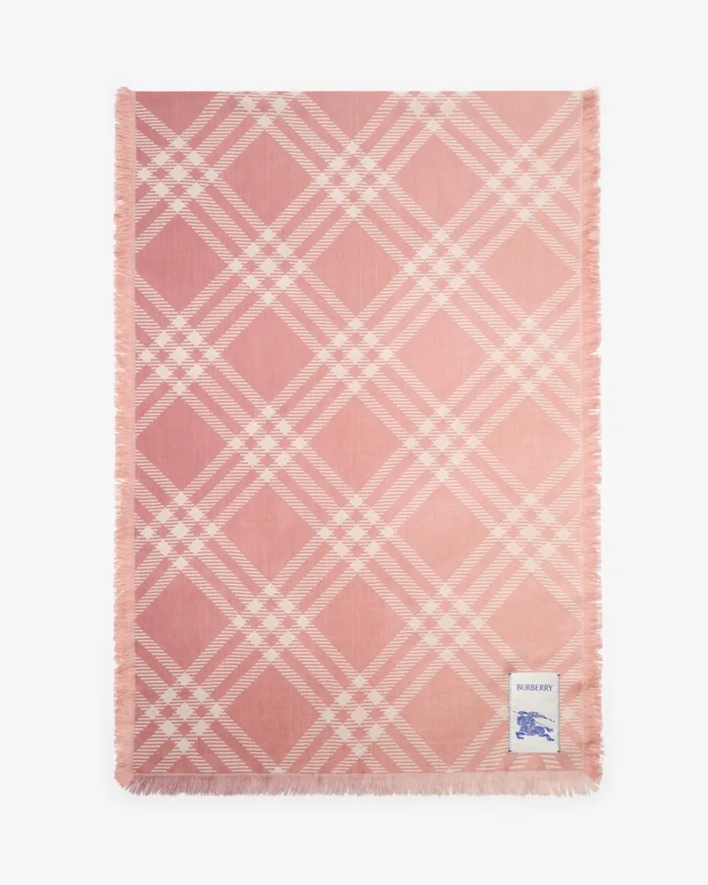 Burberry Woll-Seiden-Schal in Check mit Farbverlauf Compact-rosa