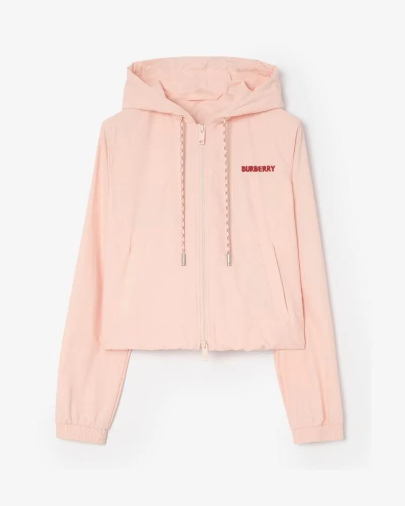 Burberry Stretchnylon-Kapuzenjacke mit Herz-Knight , Size Compact