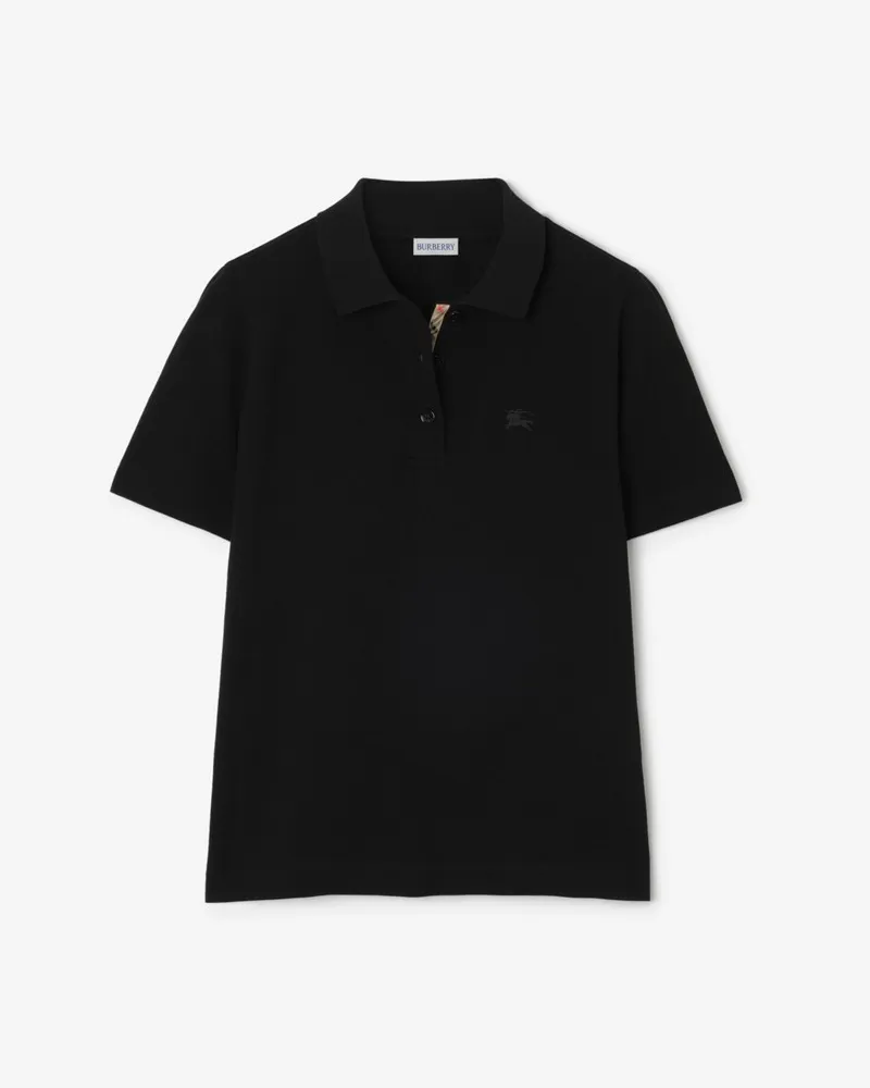Burberry Baumwoll-Poloshirt , Size Schwarz