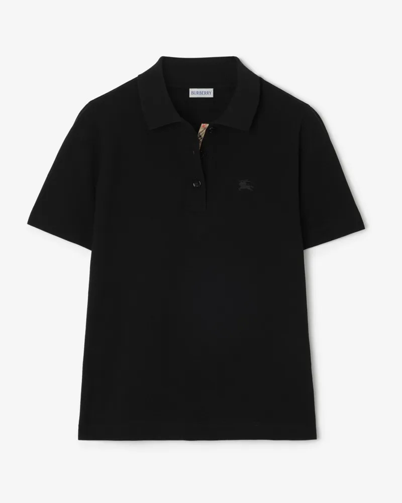 Burberry Baumwoll-Poloshirt Schwarz