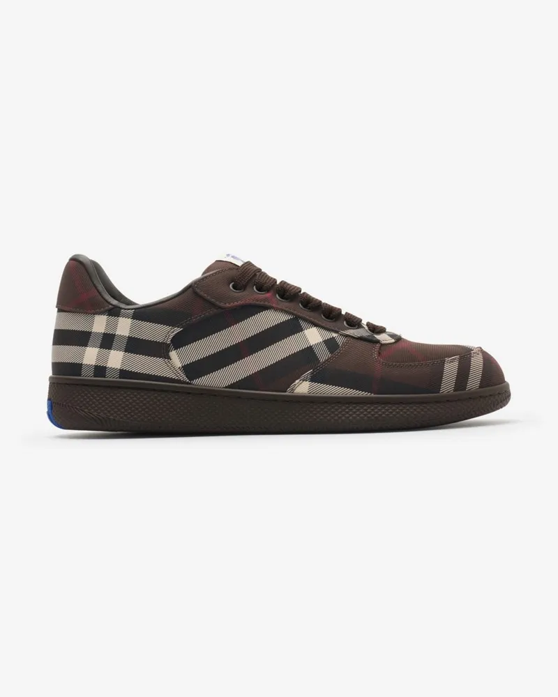 Burberry Sneaker „Terrace“ in Check Mahogany-rot