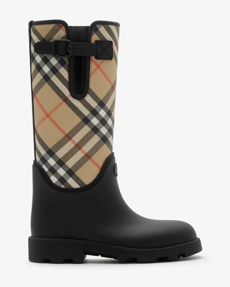 Burberry Regenstiefel „Marsh Stamp“ aus Gummi Schwarz