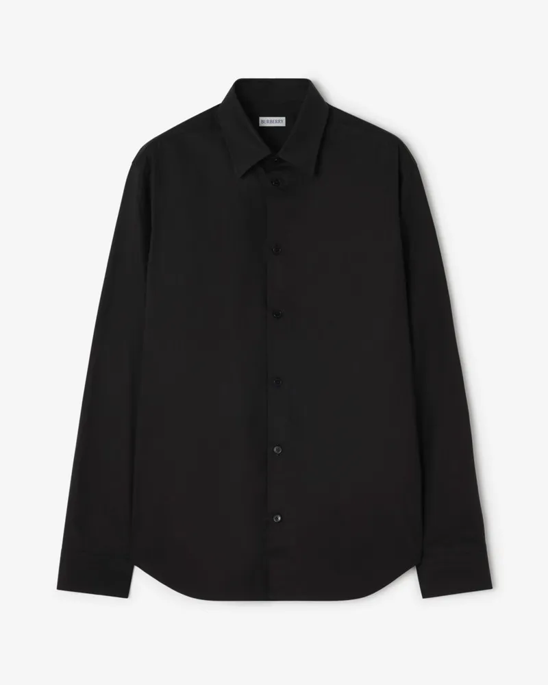 Burberry Schmal geschnittenes Baumwollhemd , Size Schwarz