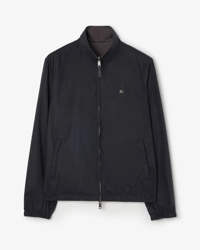 Burberry Wendbare Harrington-Jacke aus Baumwolle , Size Marineblau