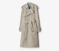 Langer Baumwoll-Trenchcoat