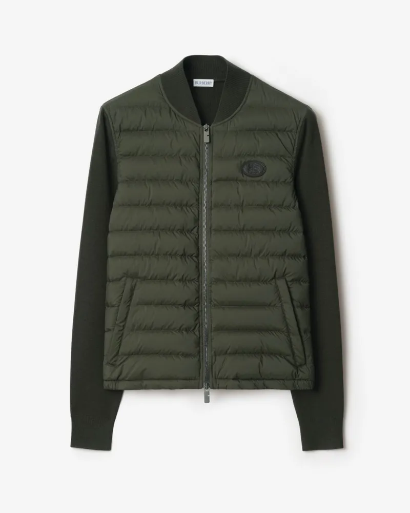 Burberry Steppjacke aus Nylon und Wolle , Size Shale-grün