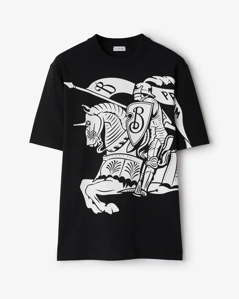 Burberry Baumwoll-T-Shirt mit EKD-Motiv Schwarz