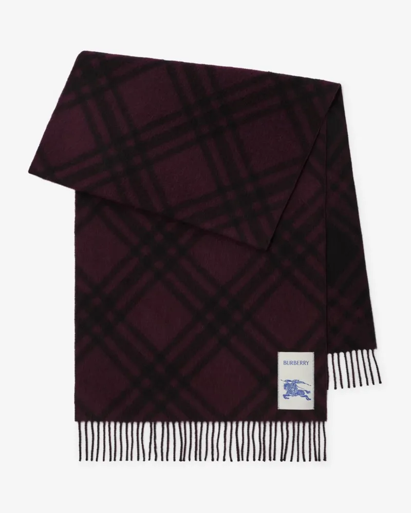 Burberry Schal aus Alpakawolle in Check Ruby-rot