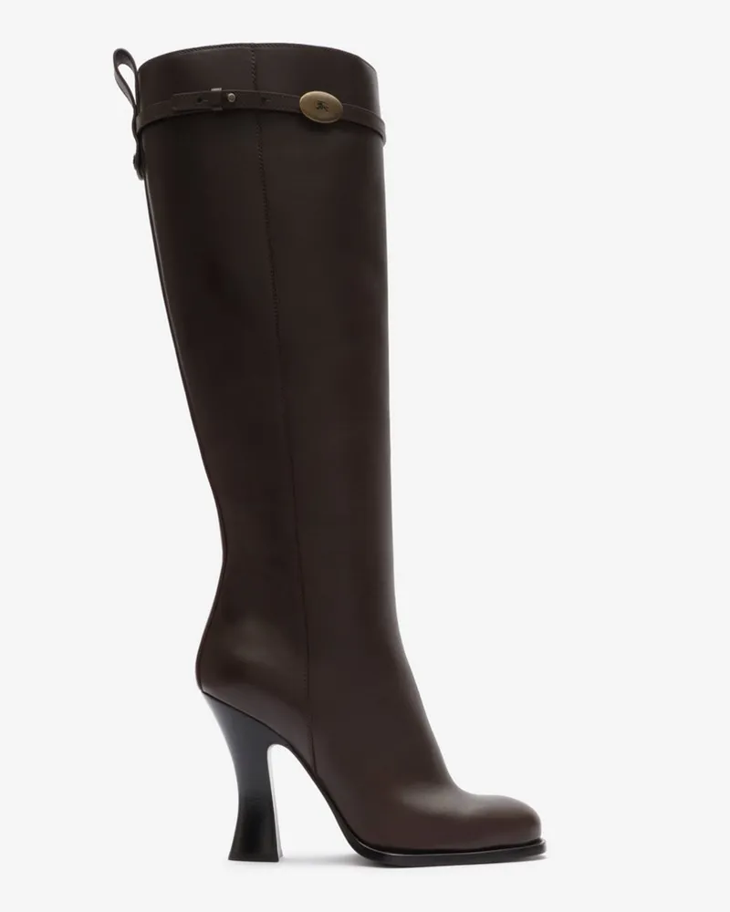 Burberry Lederstiefel „Pillar“ , Size Dunkelbraun