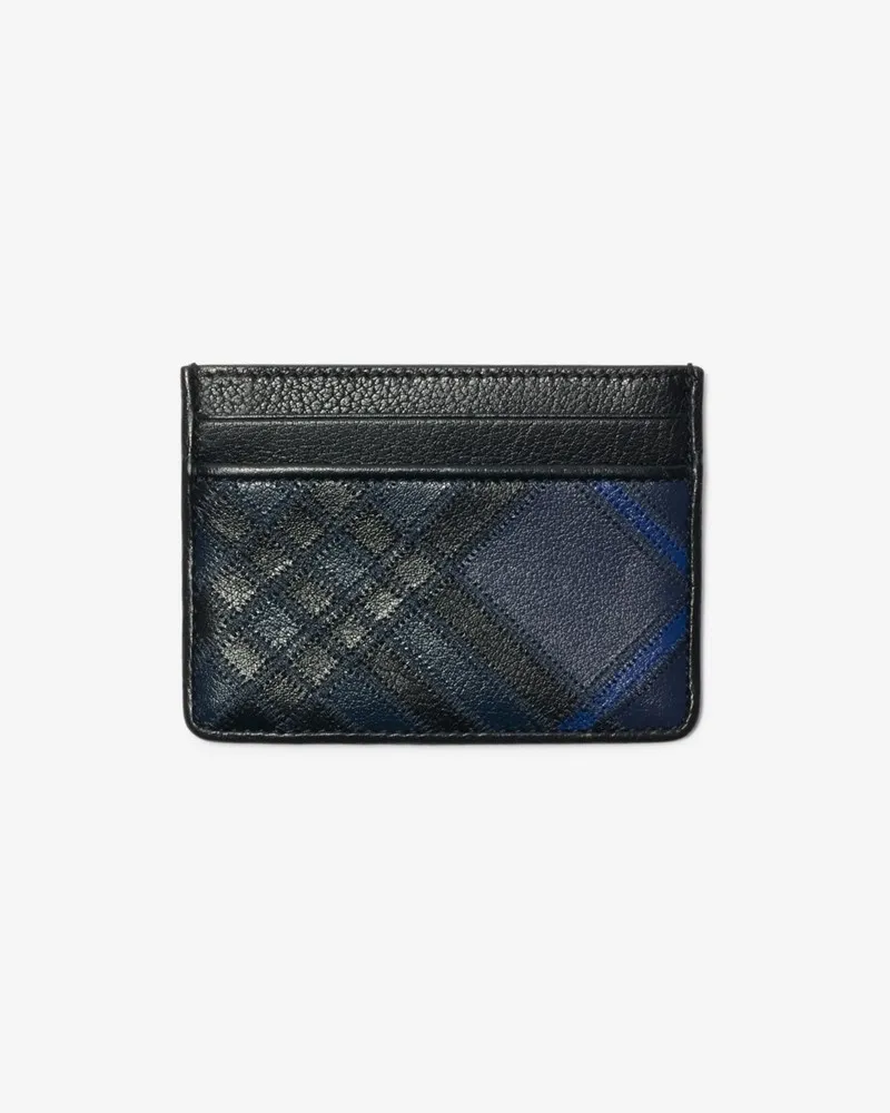 Burberry Kartenetui in Intarsien-Check Storm-blau