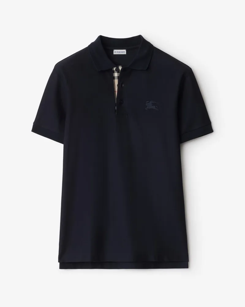 Burberry Baumwoll-Poloshirt Kohleblau