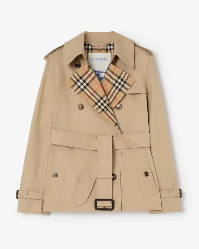 Burberry Trenchjacke „Lakefield“ aus Gabardine , Size Honey-beige