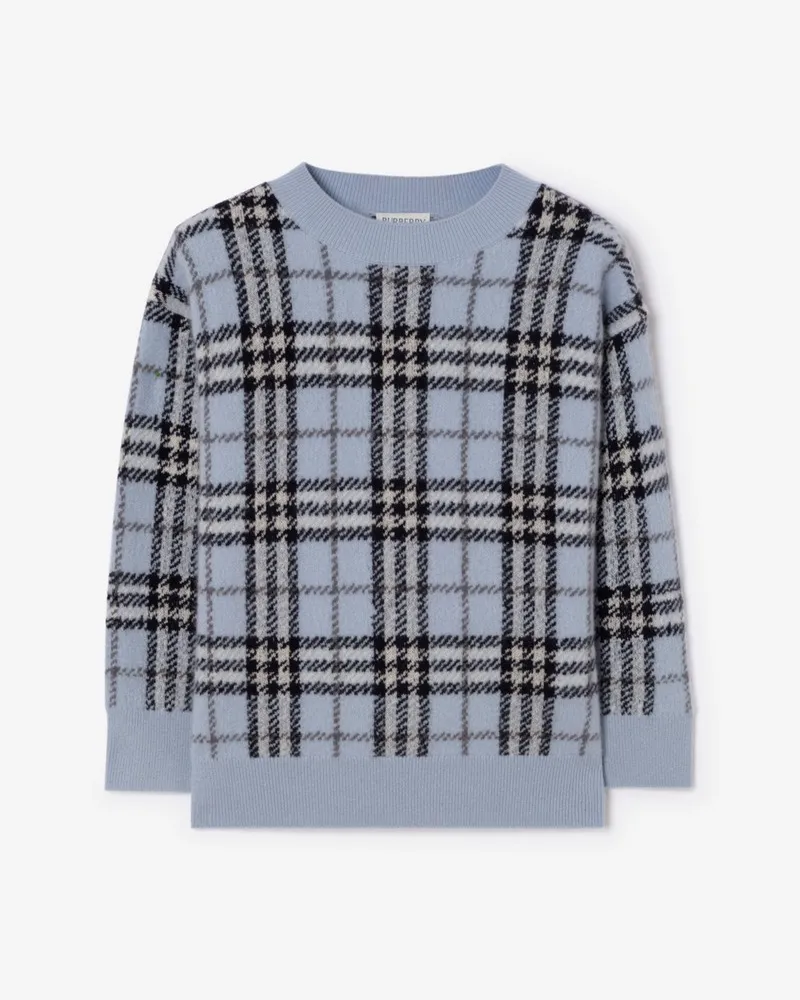 Burberry Woll-Kaschmir-Pullover in Check , Size Bank