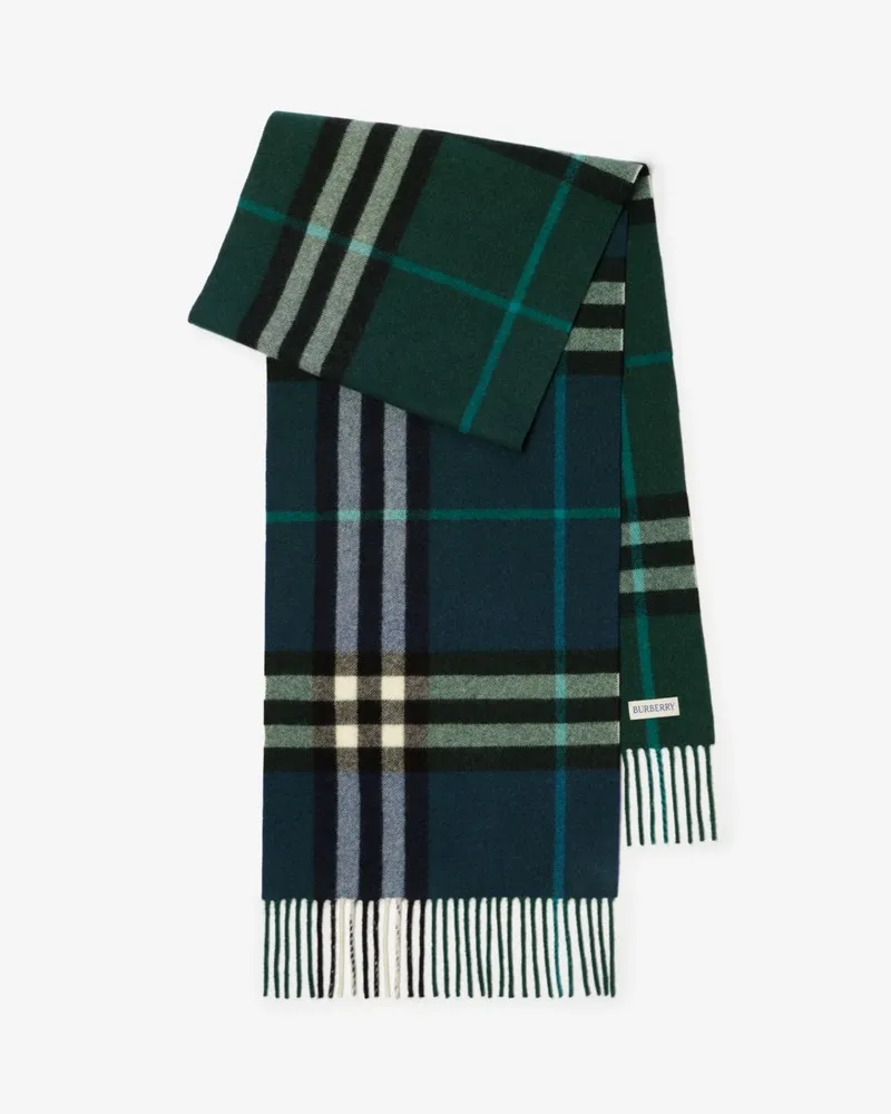 Burberry Kaschmirschal in Check mit Farbverlauf Ink