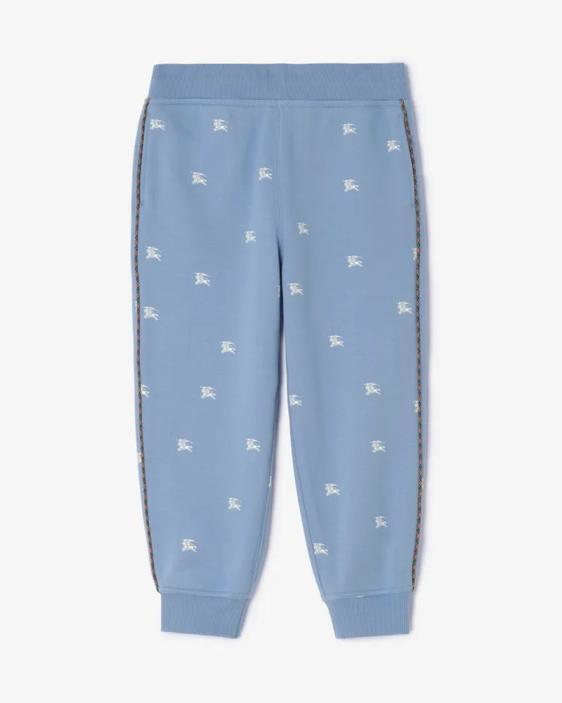 Burberry Baumwoll-Trainingshose mit Knight , Size Cornflower-blau