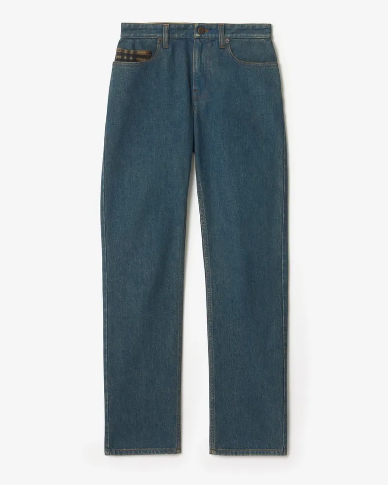 Burberry Gerade Jeans mit mittlerer Leibhöhe , Size Mittelblau