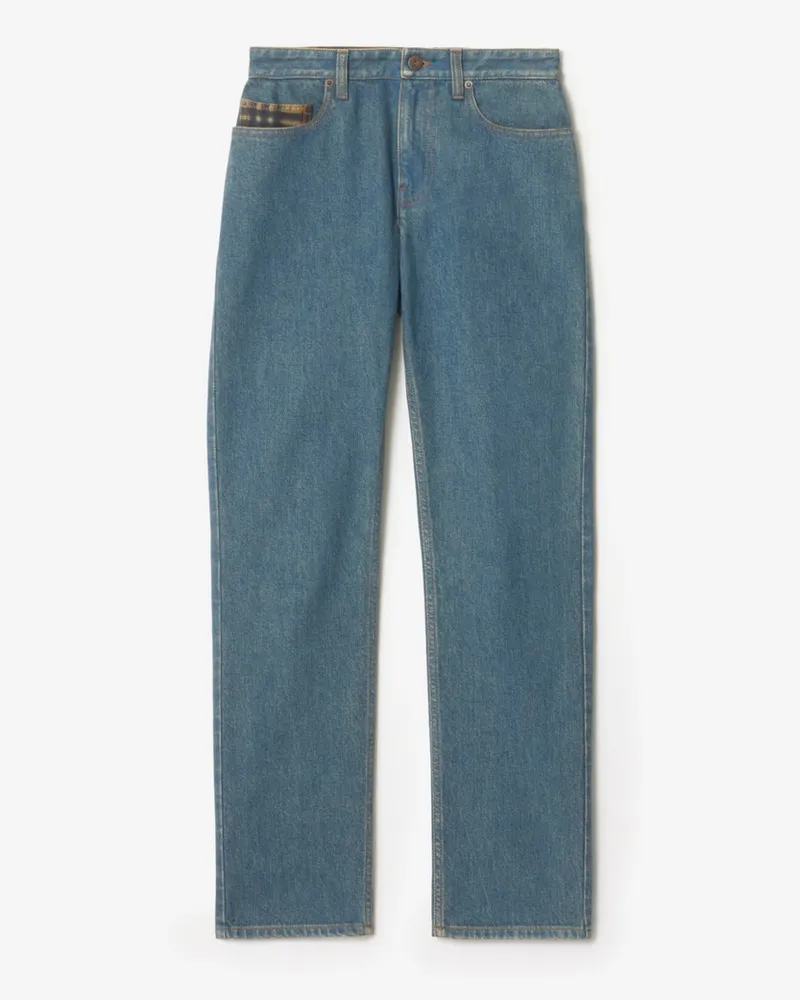 Burberry Gerade Jeans mit mittlerer Leibhöhe , Size Mittelblau