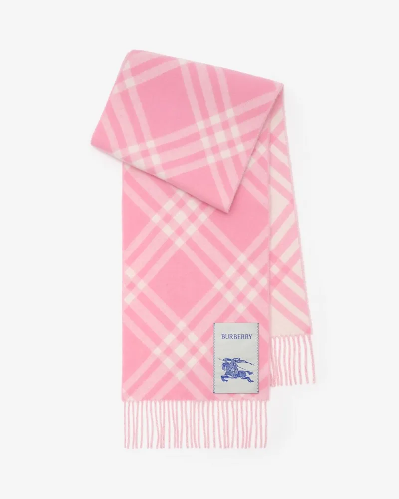 Burberry Kaschmirschal mit Karomuster Sugar-rosa