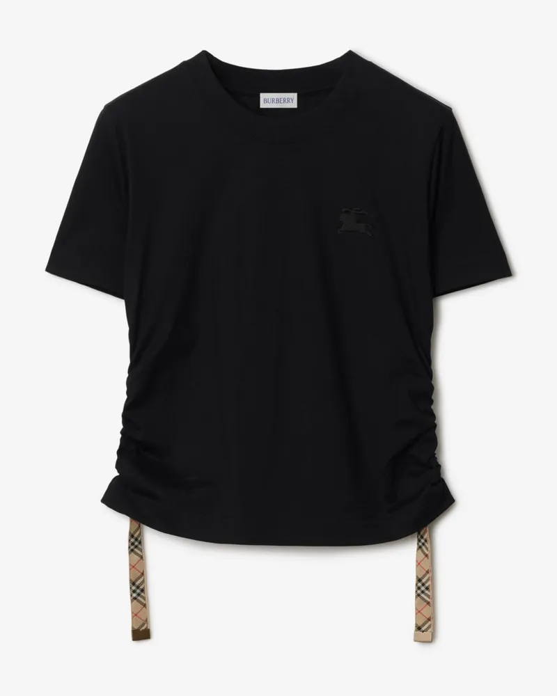 Burberry Festival-T-Shirt aus Baumwolle Schwarz