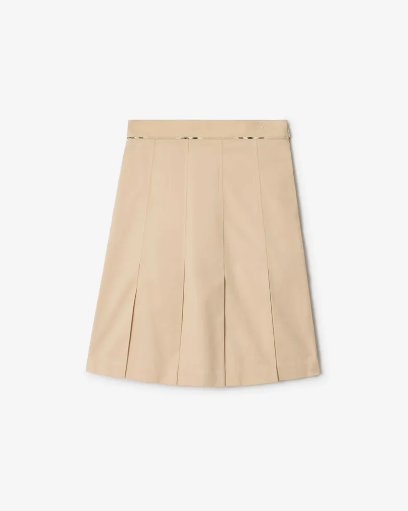 Burberry Baumwollmisch-Rock mit Falten Helles