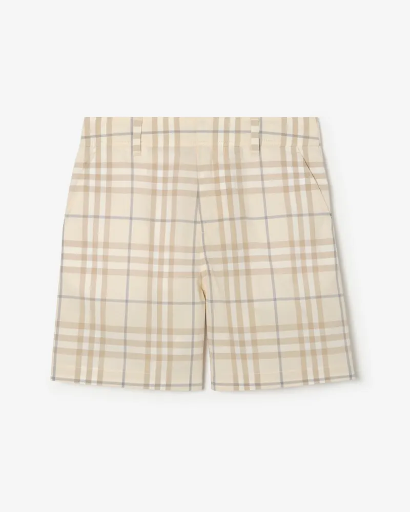 Burberry Baumwollshorts in Check , Size Sesame-beige