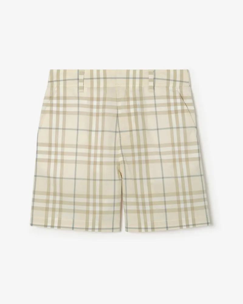 Burberry Baumwollshorts in Check , Size Sesame-beige