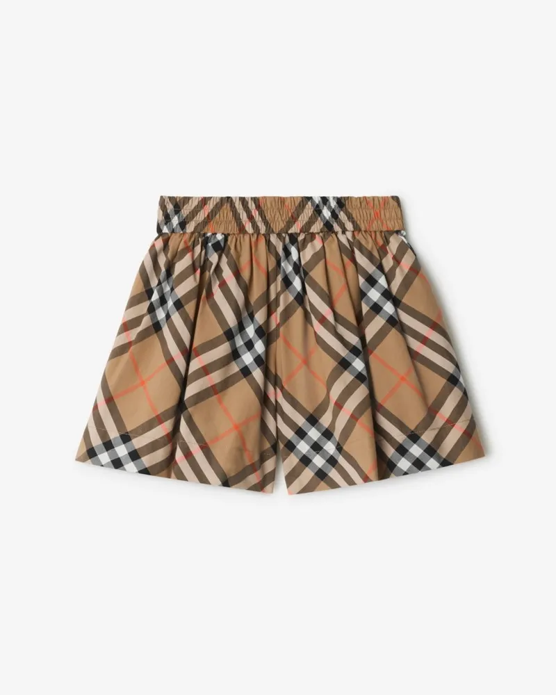 Burberry Baumwollshorts in Check Sand