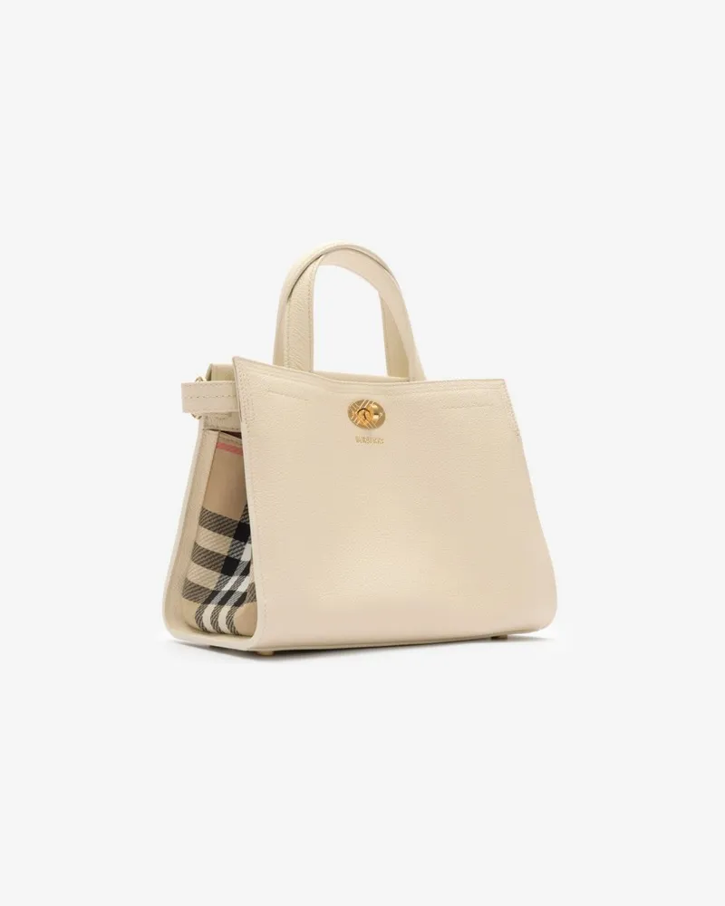 Burberry Henkeltasche „Cotswolds“ im Kleinformat mit Check Soap-beige