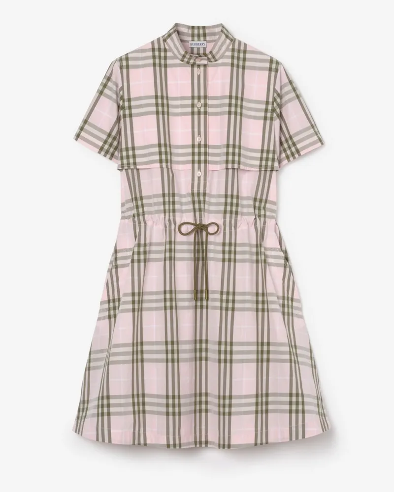 Burberry Baumwollkleid in Check , Size Mallow