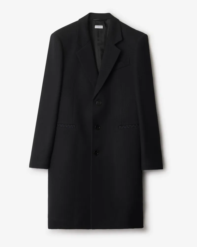 Burberry Eleganter Wollmantel Schwarz