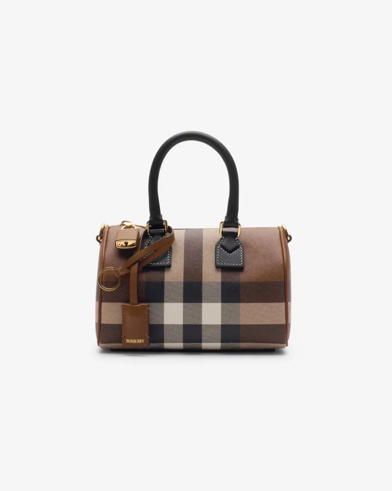 Burberry Bowlingtasche in Check im Kleinformat Dunkles