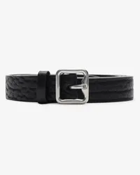 Burberry Ledergürtel „B Buckle Schwarz