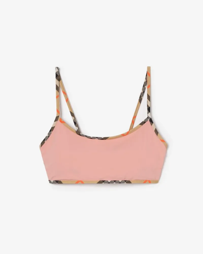 Burberry Bikinioberteil mit Check-Besatz , Size Begonia-rosa