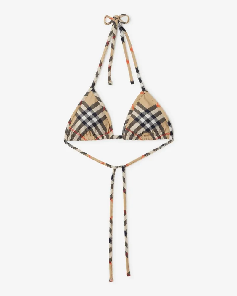 Burberry Bikinioberteil in Check Sand