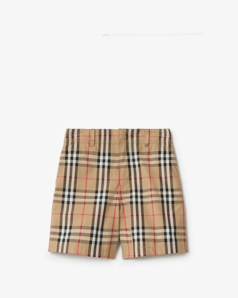 Burberry Oxford-Shorts aus Baumwolle in Check , Size Sand-beige