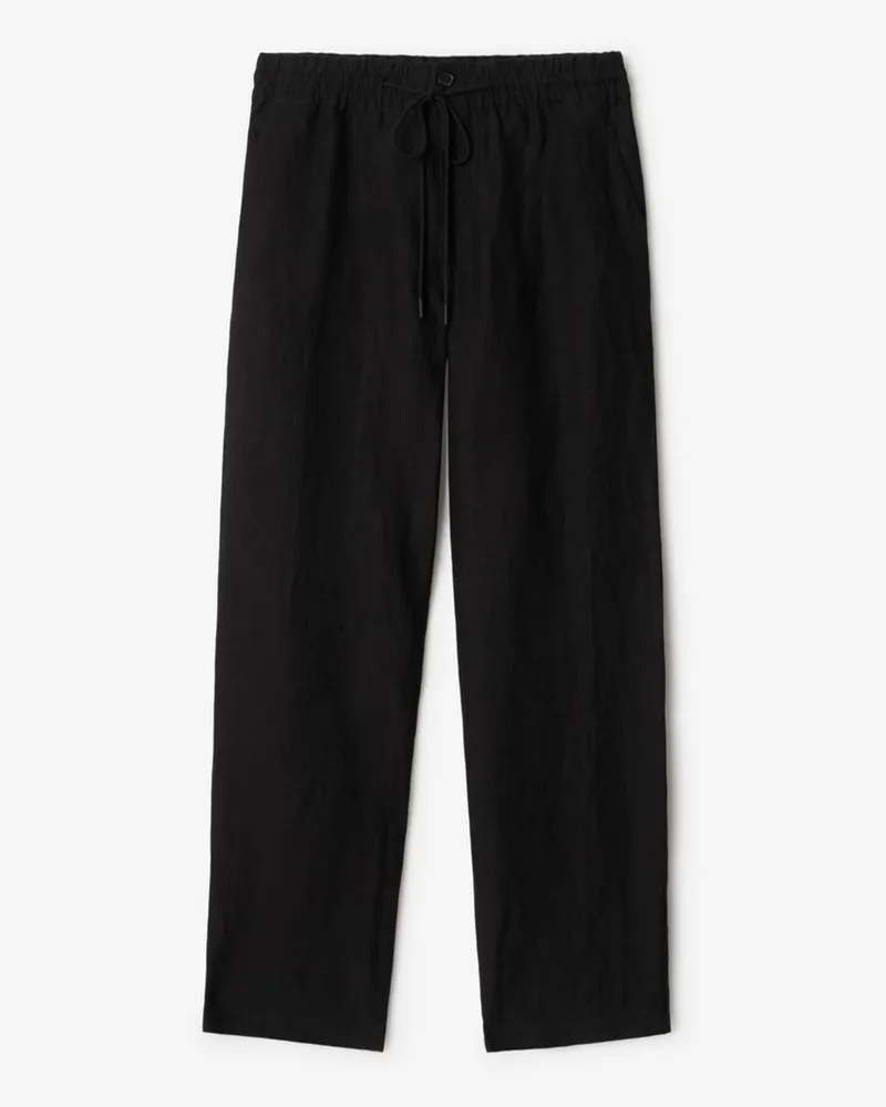 Burberry Leinenhose Schwarz