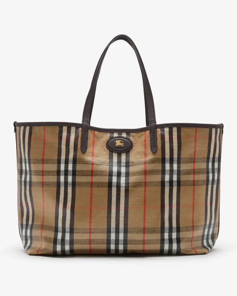 Burberry Mittelgroße Henkeltasche „Highlands Sand
