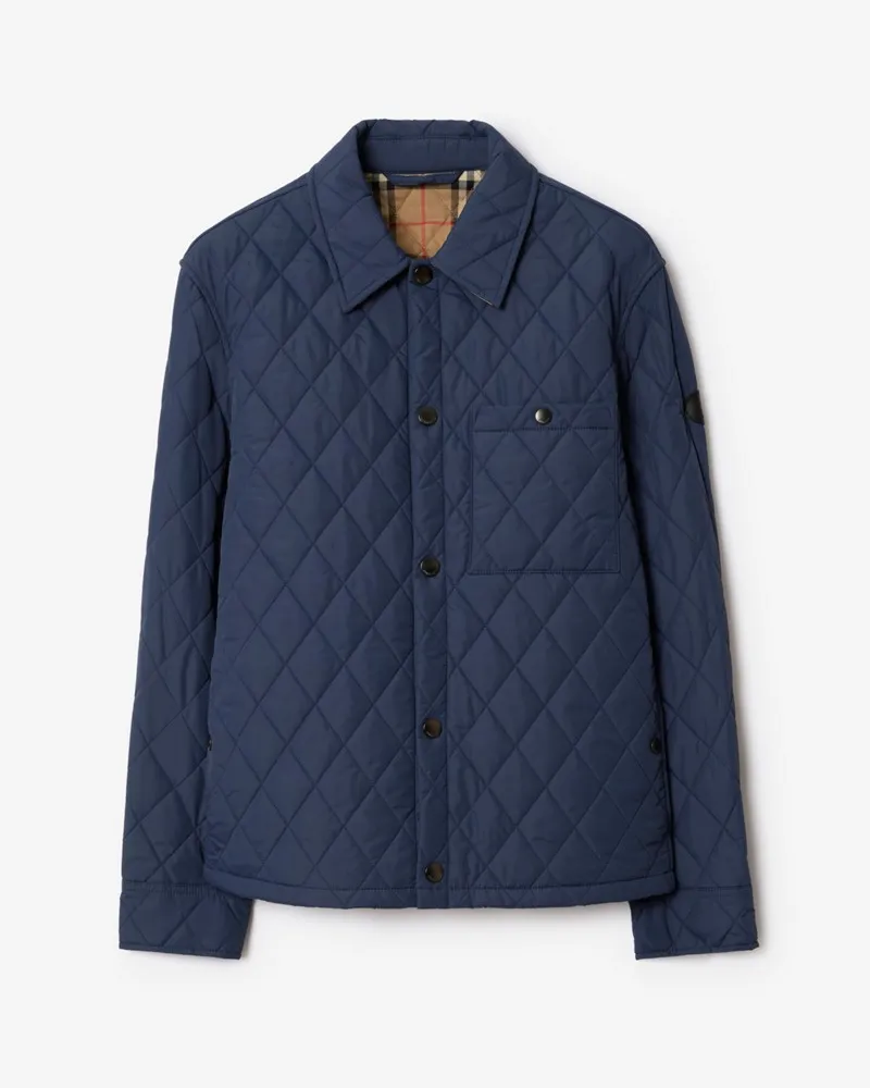 Burberry Gesteppte Nylon-Hemdjacke „Towpath“ , Size Horizon